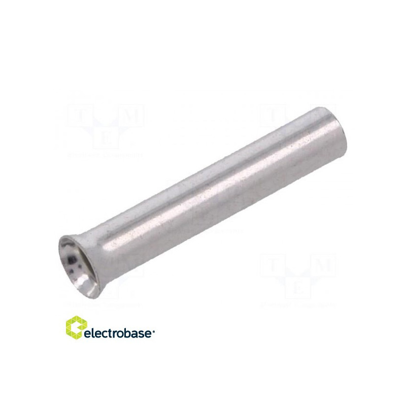 Įtvaro antgalis, neizoliuotas, varinis, 1,5 mm², 12 mm, alavuotas