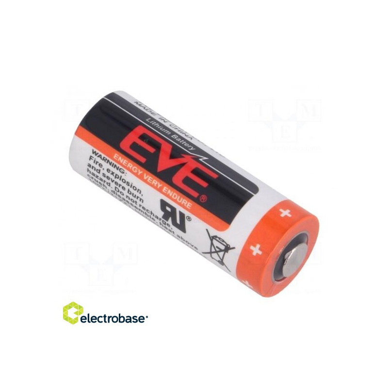 Baterija: ličio, 3V, 4/5A, CR8L, Ø17x45mm, 2400 mAh