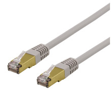 DELTACO S / FTP Cat6a jungties kabelis, Delta sertifikuotas, LSZH, 2m, pilkas / SFTP-62AH