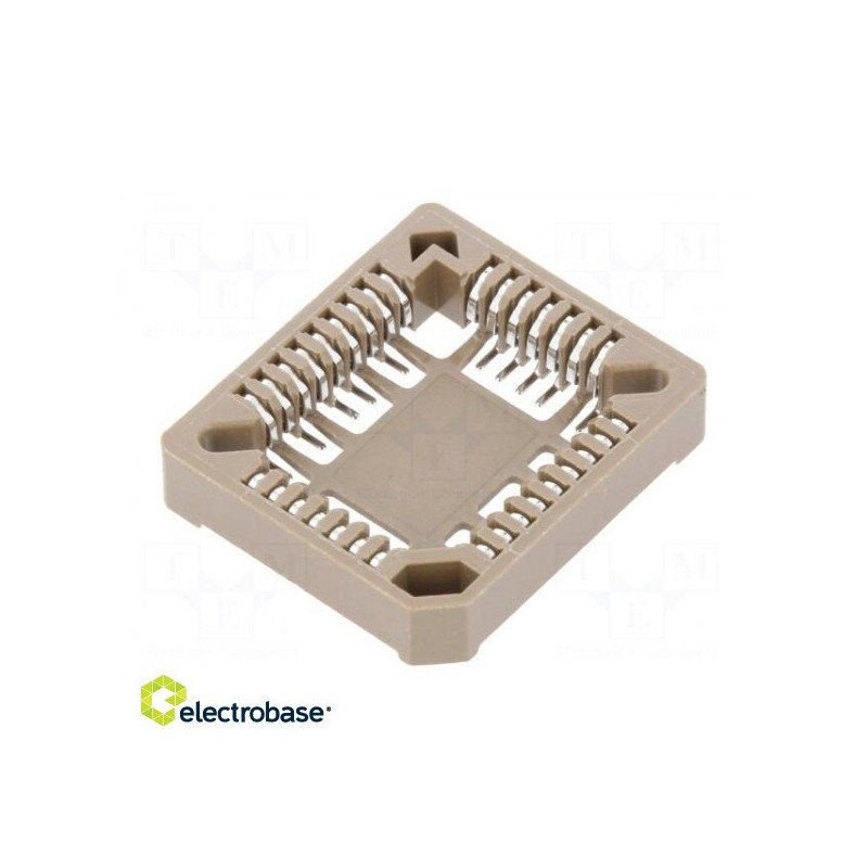 Lizdas: PLCC, PIN: 32, fosforinės bronzos, alavuotas, 1A, SMT