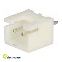 Vielos plokštelė, lizdas, kištukas, XH, 2,5 mm, kontaktai: 2, THT, 250 V, 3 A, -25 ÷ 85 °C