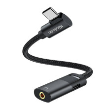 Adapter USB-C to AUX Stereo 3.5mm Jack + USB-C socket, 60W PD