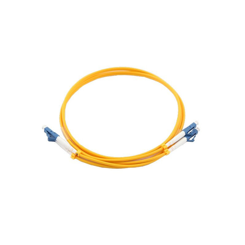 LC-LC optinis jungiamasis kabelis / 90 laipsnių kampas / dvipusis / SM / 1m