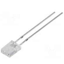 LED, rectangular, 2x5x7mm, red, 1560÷2000mcd, 100°, Front: flat