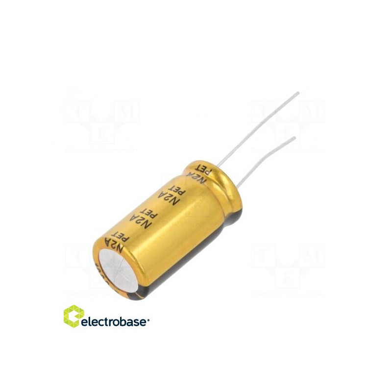 Kondensatorius: elektrolitinis, THT, 1000uF, 35VDC, Ø12,5x25mm, ±20%