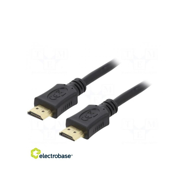 Kabelis, HDMI 2.0, HDMI kištukas, abiejų pusių, 4,5 m, juodas, 30AWG