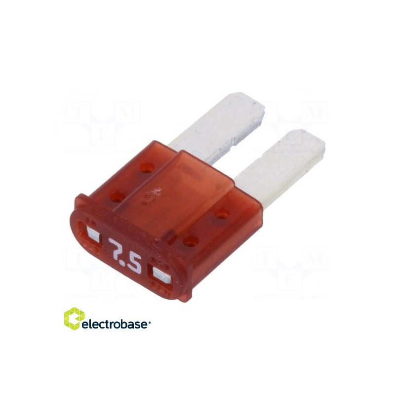 Fuse: fuse 7.5A 32VDC automotive 9.1mm MICRO2 dark-brown