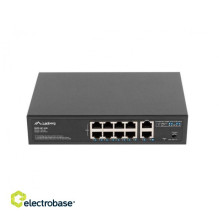 Lanberg Switch PoE+ Rack 10" / 19" RSFE-8P-2GE-120