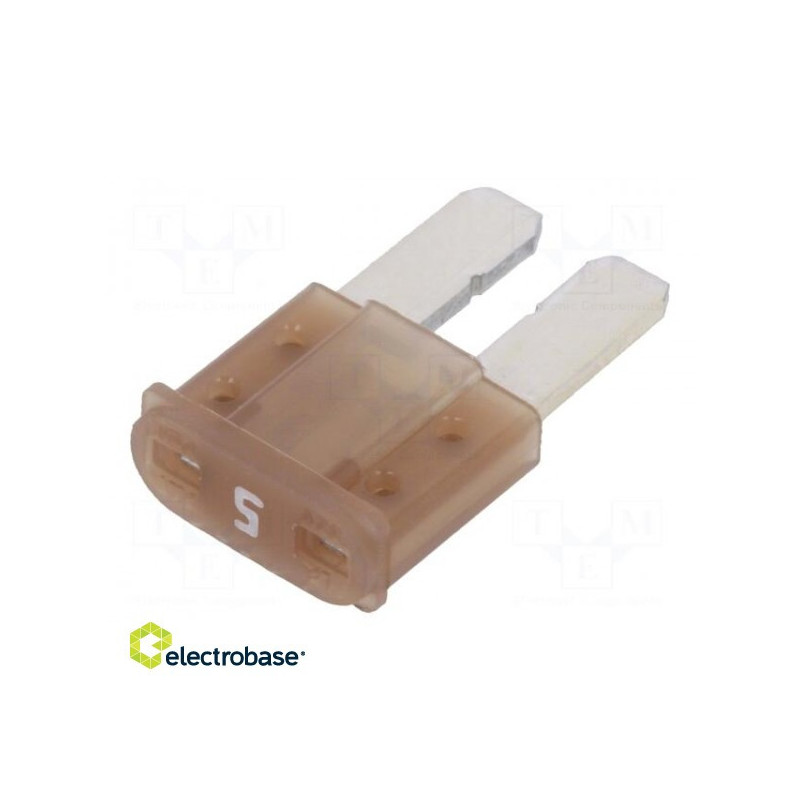 Fuse: fuse 5A 32VDC automotive 9.1mm MICRO2 light-brown