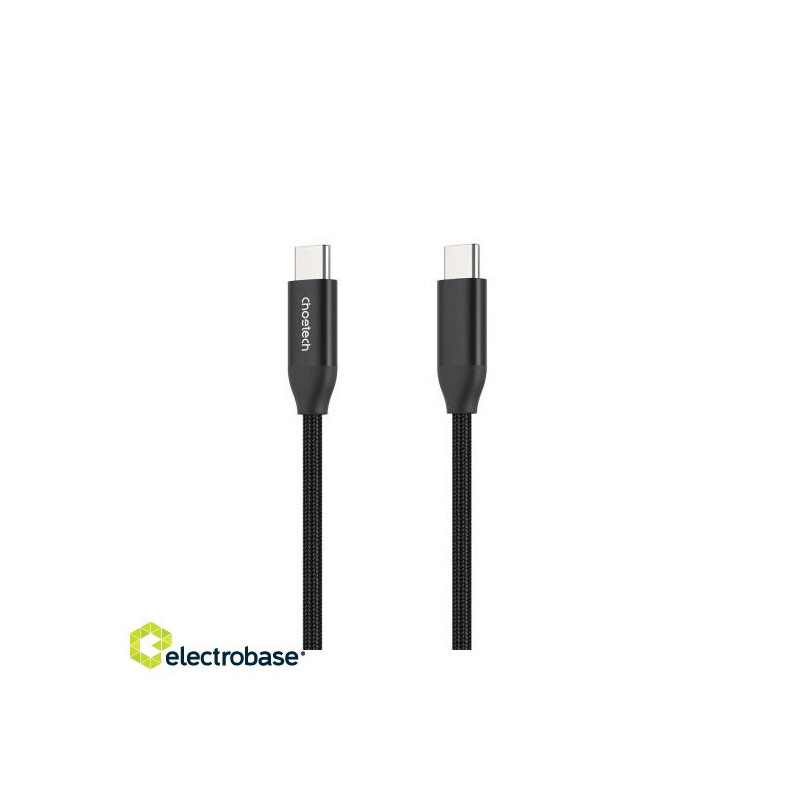 Laidas CHOETECH Type-C - Type-C, PD240W, juodas, 1m