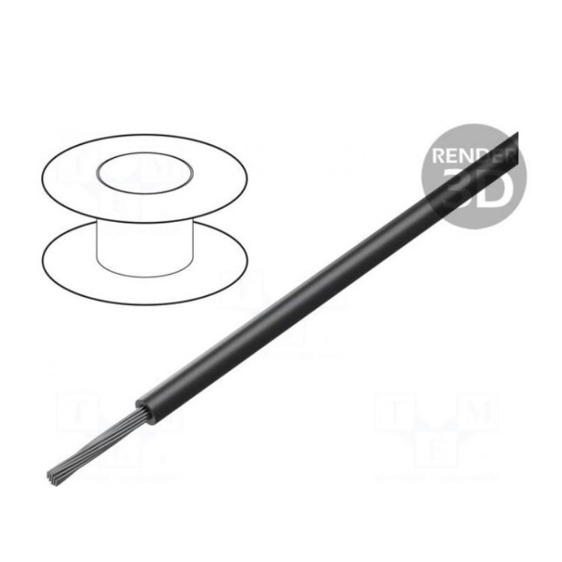 Viela, ÖLFLEX® HEAT 180 SiD, vientisa, Cu, 1 mm2, silikoninė, juoda, 100 m
