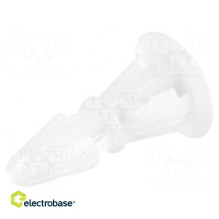 Mounting stud, polyamide, L: 6.1 mm, latch, Color: natural