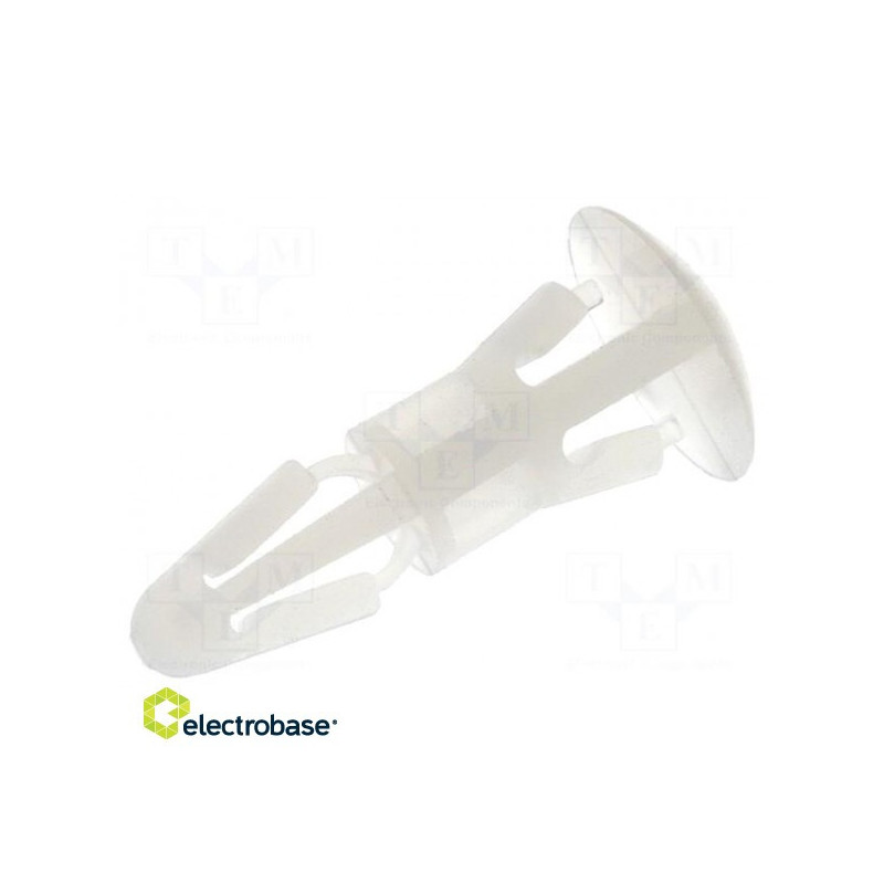 Mounting stud, polyamide, L: 8 mm, lock, Color: natural