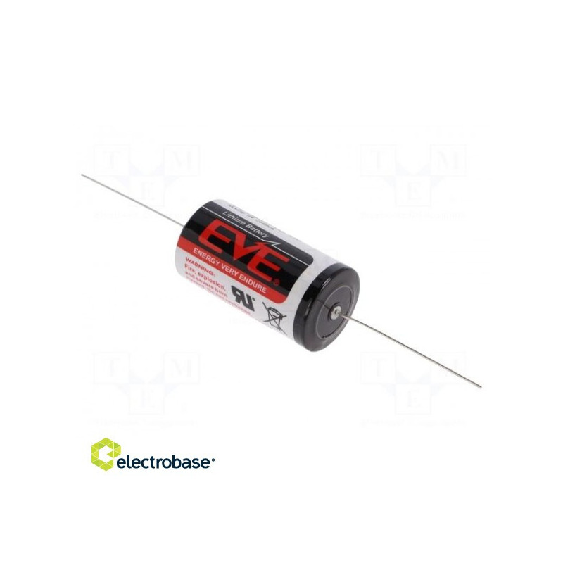 Baterija: ličio, 3,6 V, C, 8500 mAh, neįkraunama, Ø26x50 mm