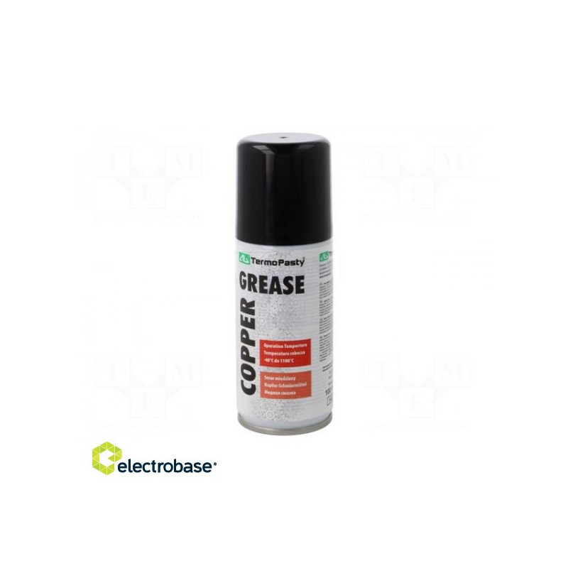 High temperature grease, aerosol, Ingredients: copper, var