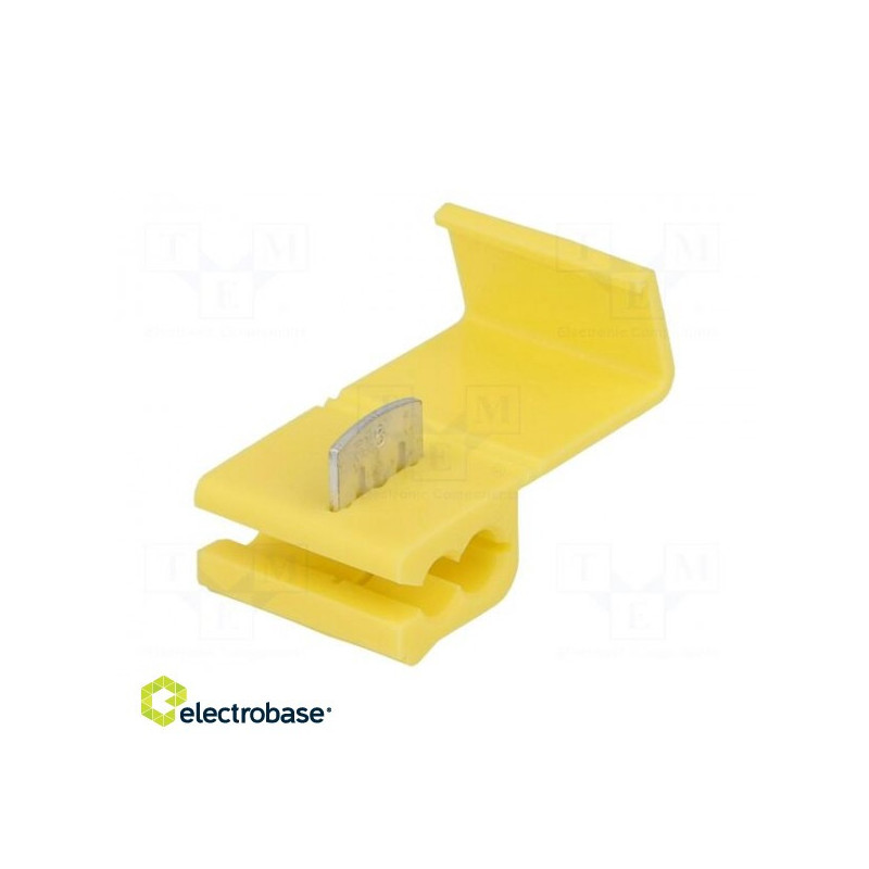 Quick connection, IDC, 4÷6mm2, for cable, yellow, Variant: splitter