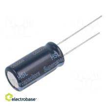 Superkondensatorius, THT, 50F, 3.8VDC, ±20%, Korpuso dydis: Ø10.5x22mm, 450 m?