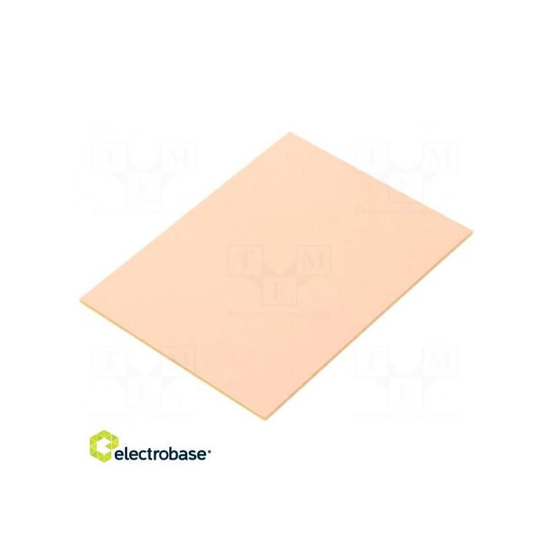 Laminate hard paper 1.6mm L: 75mm W: 100mm Coating: copper