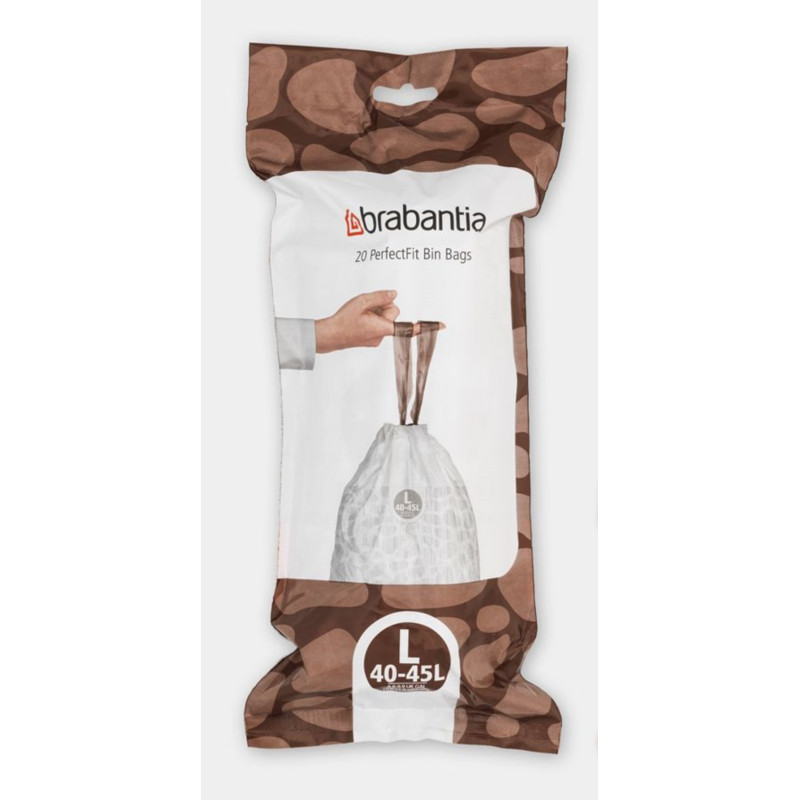 Šiukšlių maišai, L dydžio, 45 l, Brabantia, kaina už 20 vnt.