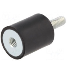Vibracijos slopintuvas, M12, Ø: 75 mm, guminis, ilgis: 40 mm, sriegio ilgis: 37 mm