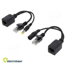 Passive PoE cable set, PoE (PoE), black