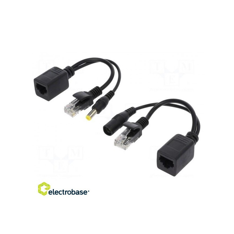 Passive PoE cable set, PoE (PoE), black