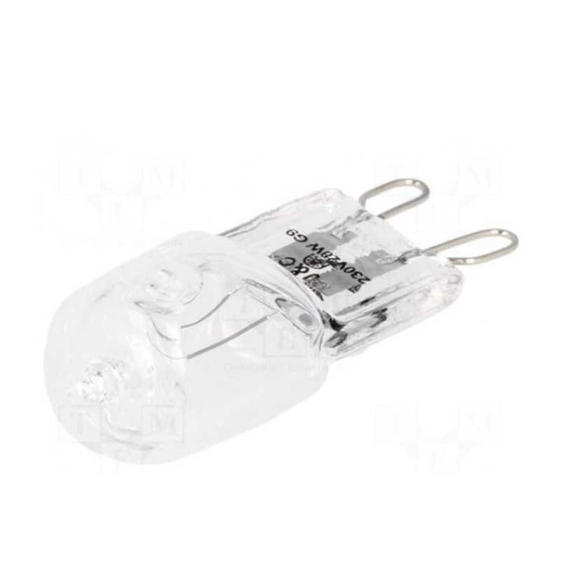Incandescent bulb: halogen, 230VAC, 28W, G10
