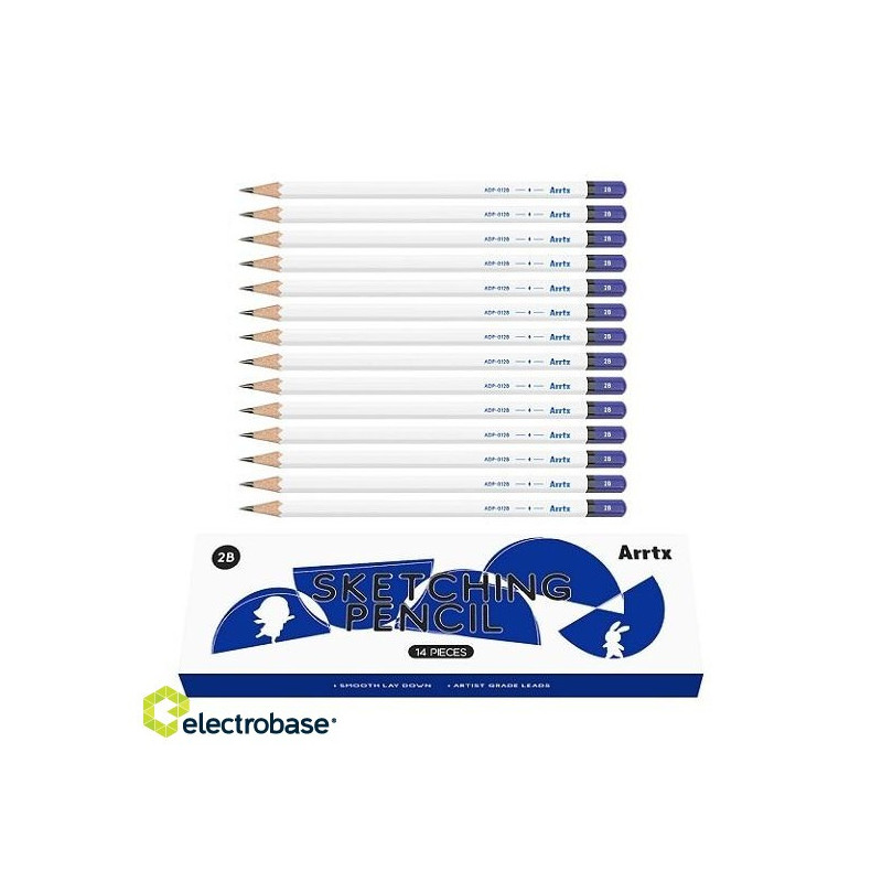 Drawing Sketch Pencil Set ARRTX 2B, 14pcs