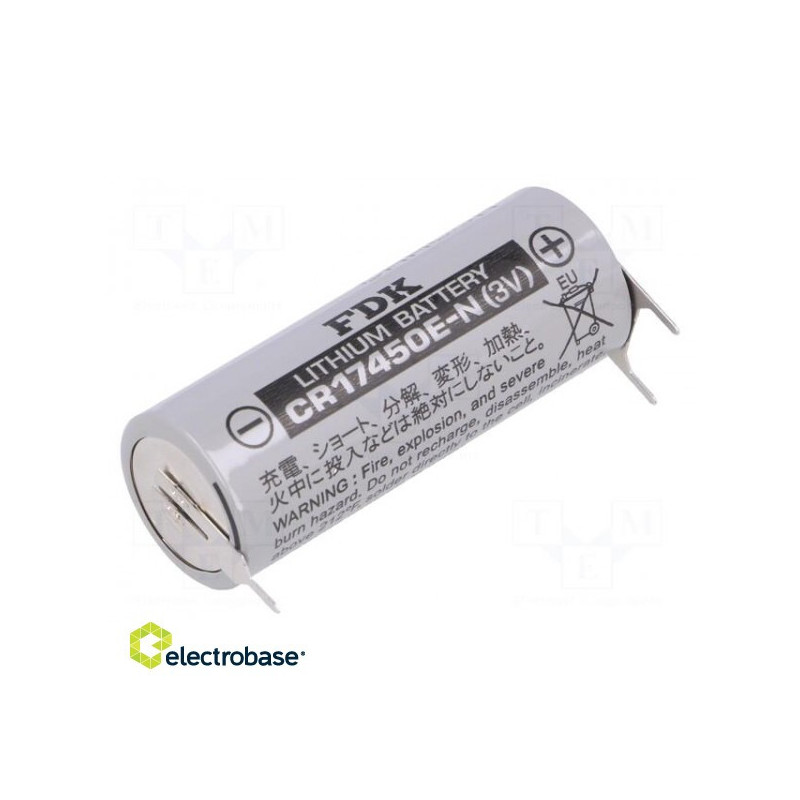 Baterija: ličio, 3 V, 4/5 A, CR8L, 2600 mAh, neįkraunama