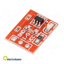 Sensor: touch, capacitive, Channels: 1, IC: TTP223, 2.4÷5.5V DC