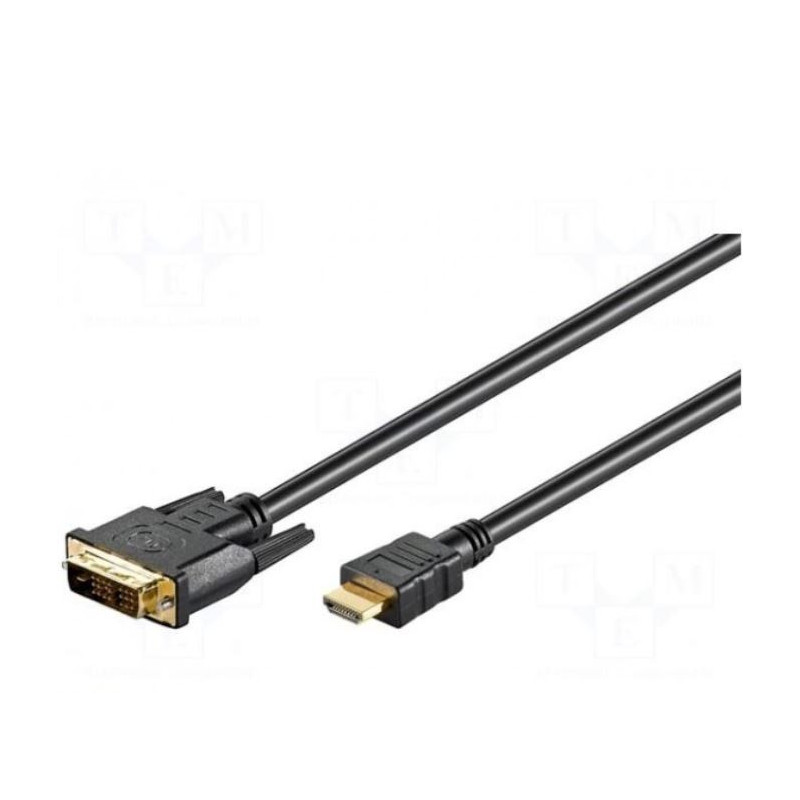 Kabelis, HDMI 1.4, DVI-D (18+1) kištukas, HDMI kištukas, 5 m, juodas
