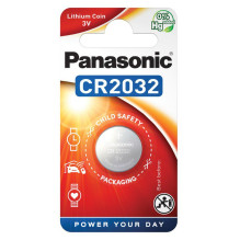 CR2032 baterijas Panasonic litija iepakojumā 1 gb.
