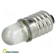 LED lamp white, E10, 230VAC, 1100÷1600 mcd