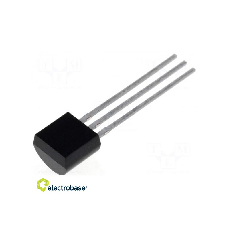 Tranzistorius: NPN, bipolinis, 50 V, 0,15 A, 400 mW, TO93