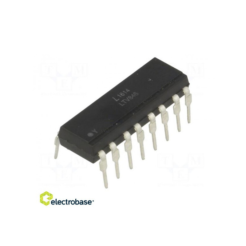 Optocoupler, THT, Channels: 4, Output: transistor, Uinsul: 5kV, Current: 80V