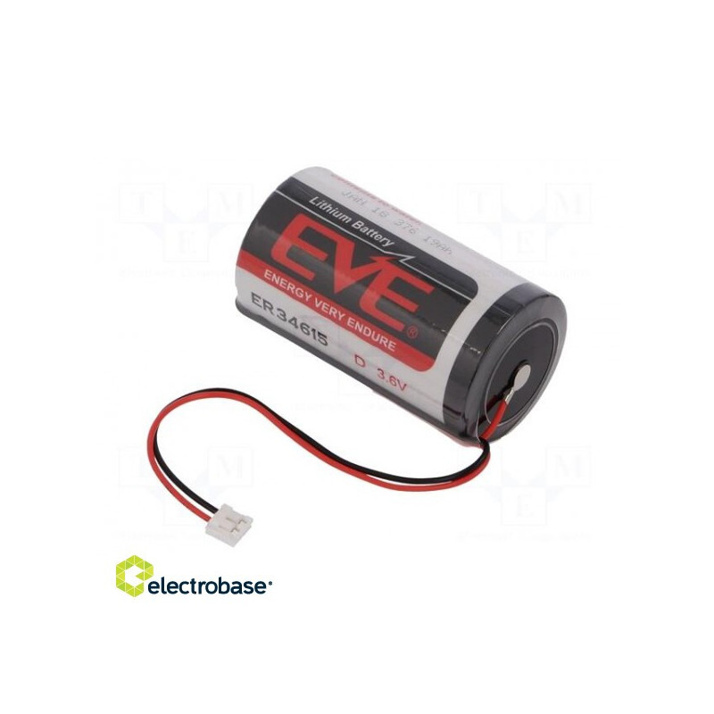 Baterija: ličio, 3,6 V, D, JST EHR-2 lizdas, 19000 mAh