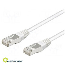 Komutacinis laidas, SF/UTP, 5e, balastas, CCA, PVC, baltas, 10m, 26 AWG