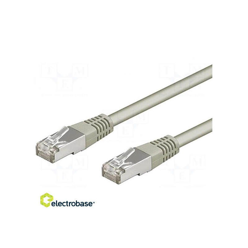 Patch cord, SF/UTP, 5e PVC, gray, 10m, 26 AWG