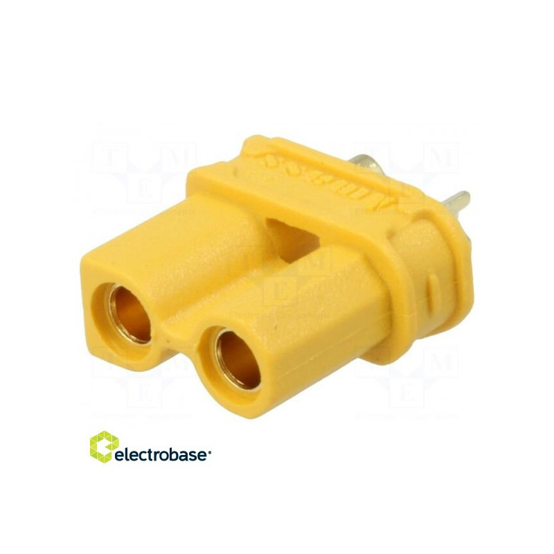 Plug DC supply XT30 female PIN: 2 for cable soldered 15A 500V