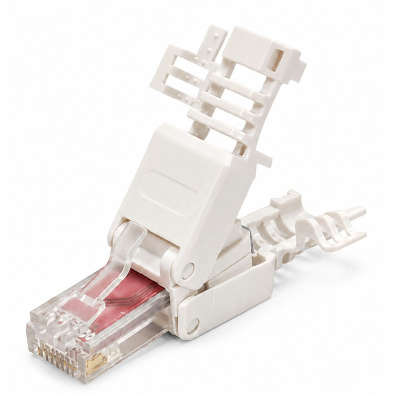 Modular CAT6 universal plug RJ45, Tool-free assembly, for CAT6 / CAT5e UTP cable