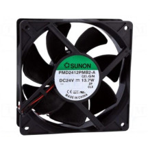Ventiliatorius: DC ašinis 24VDC 120x120x38mm 288.82m3/h 51dBA Ilgis: 300mm