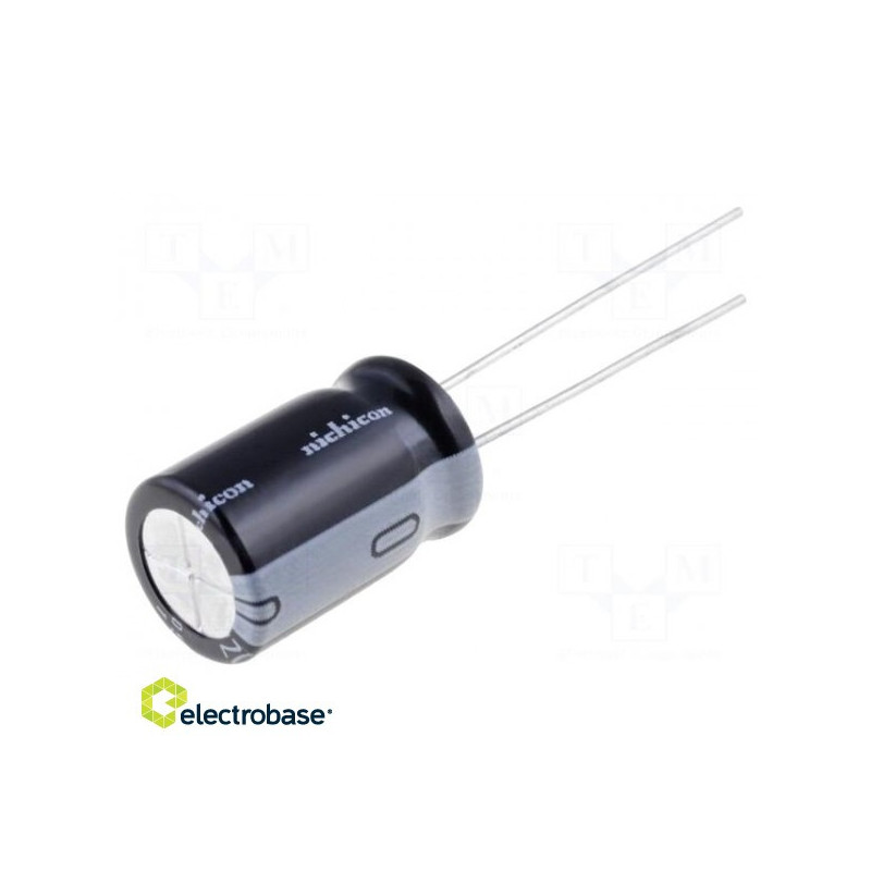 Kondensatorius: elektrolitinis THT 220uF 63VDC ¨10x16mm Žingsnis: 5mm