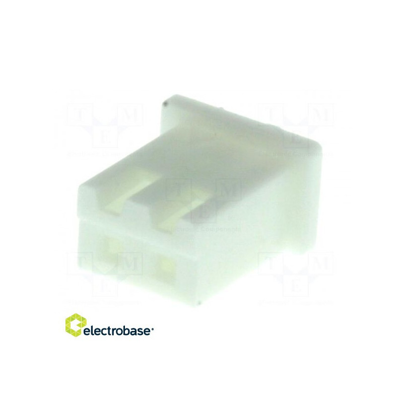 Laidų plokštės kištukas, moteriškas, XH, 2,5 mm, PIN: 2 be kontaktų kabeliui
