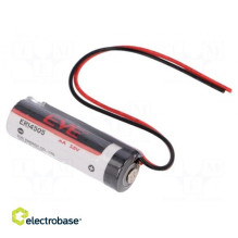 Baterija: ličio, 3,6 V, AA, 150 mm laidai, Ø14,5x50,5 mm, 2700 mAh