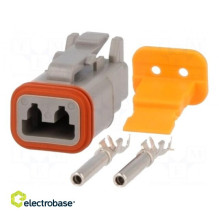 Connector: wire-wire DT plug female Size: 16 0.75÷2mm2 PIN: 2