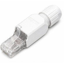 Modulinis CAT6A universalus RJ45 kištukas, surinkimas be įrankių, skirtas CAT6A / CAT6 / CAT5e UTP kabeliui