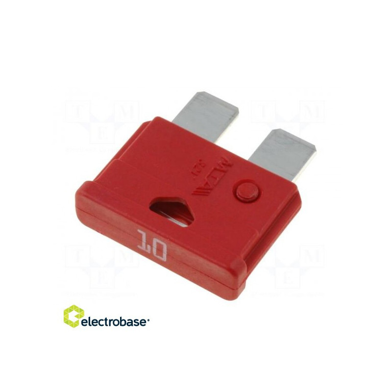 Fuse: fuse, 10A, 32VDC, automotive, 19 mm, UNIVAL
