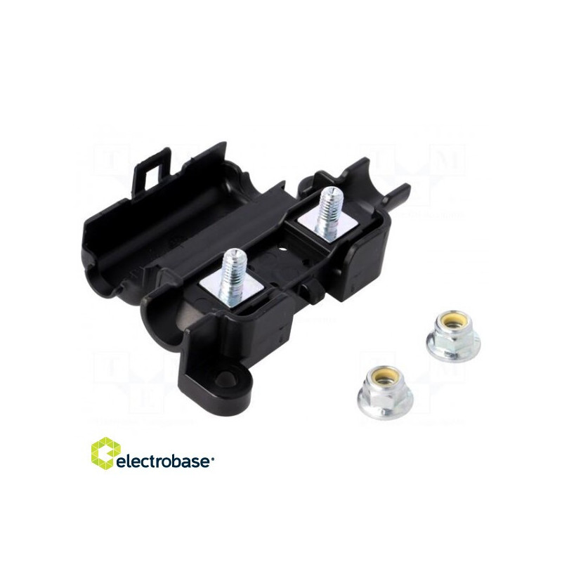 Fuse holder 40mm 125A screw, push-in Leads: M5 screws ways: 1