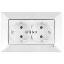 Meridian Double electrical socket with grounding