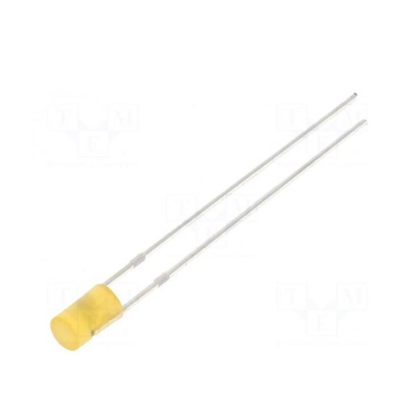 LED, 3 mm, orange, 330mcd, 140°, Front: flat, Pitch: 2.54 mm, 225mW